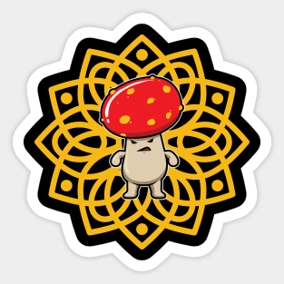 Psychedelic Mushroom Mandala Sticker